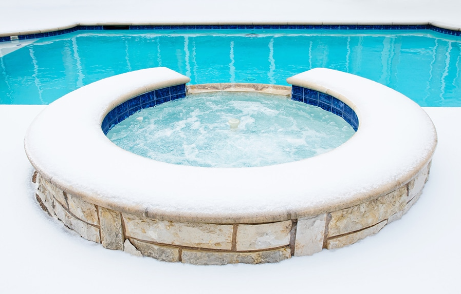 Frozen hot tub: