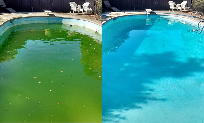 Green pool after Shock